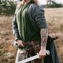 Leonardo Carbone Tunique Viking Hans, Verte -Vêtements Viking Soldes Magasin tunique viking hans verte 5