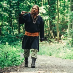 Leonardo Carbone Tunique Viking Loup Fenrir, Noir