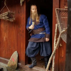 Leonardo Carbone Tunique Viking Roland, Bleu Foncé, Laine 12 Leonardo Carbone Tunique Viking Roland, Bleu Foncé, Laine -Vêtements Viking Soldes Magasin tunique viking roland bleu fonce laine 4