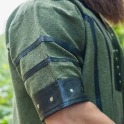 Leonardo Carbone Tunique Viking Rollo, Vert -Vêtements Viking Soldes Magasin tunique viking rollo vert 5