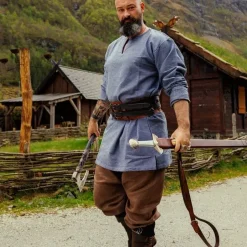 Leonardo Carbone Tunique Viking Torsten, Bleu 9 Leonardo Carbone Tunique Viking Torsten, Bleu -Vêtements Viking Soldes Magasin tunique viking torsten bleu 1