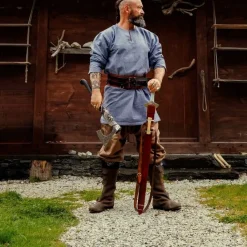 Leonardo Carbone Tunique Viking Torsten, Bleu 11 Leonardo Carbone Tunique Viking Torsten, Bleu -Vêtements Viking Soldes Magasin tunique viking torsten bleu 3