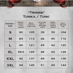 Mytholon Tunique Viking Tronde, Brun -Vêtements Viking Soldes Magasin tunique viking tronde brun 5