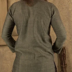 Mytholon Tunique Viking Tronde, Motif à Chevrons, Vert -Vêtements Viking Soldes Magasin tunique viking tronde motif a chevrons vert 5