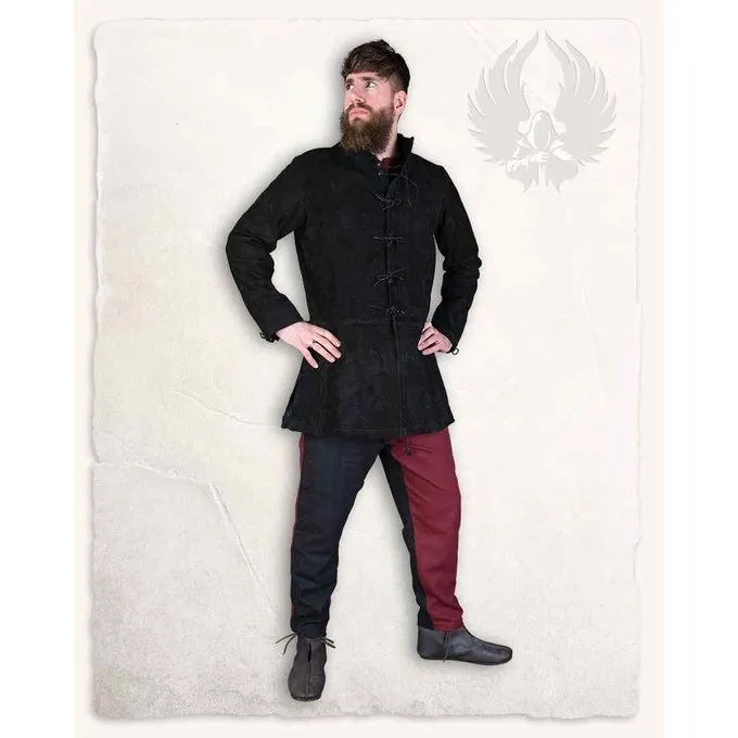 Mytholon Veste En Daim Du 17ème Siècle Tilly, Noir (buffle) 4 Mytholon Veste En Daim Du 17ème Siècle Tilly, Noir (buffle) – Image 2