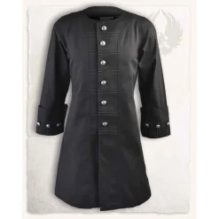 Mytholon Veste Pirate Enigo, Noir -Vêtements Viking Soldes Magasin veste pirate enigo noir 1