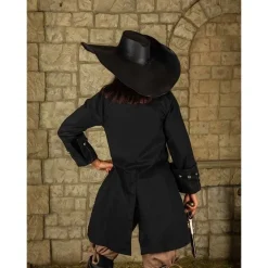 Mytholon Veste Pirate Enigo, Noir -Vêtements Viking Soldes Magasin veste pirate enigo noir 3