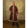 Mytholon Viking Caftan Avec De La Fourrure, Brun