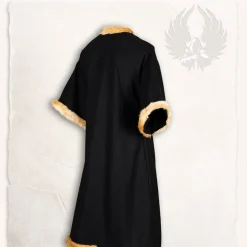 Mytholon Viking Caftan Avec De La Fourrure, Noir -Vêtements Viking Soldes Magasin viking caftan avec de la fourrure noir 5