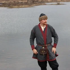 Mytholon Viking Caftan Rasoul, Laine, Gris -Vêtements Viking Soldes Magasin viking caftan rasoul laine gris 5